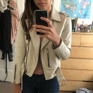 allsaints white leather jacket
